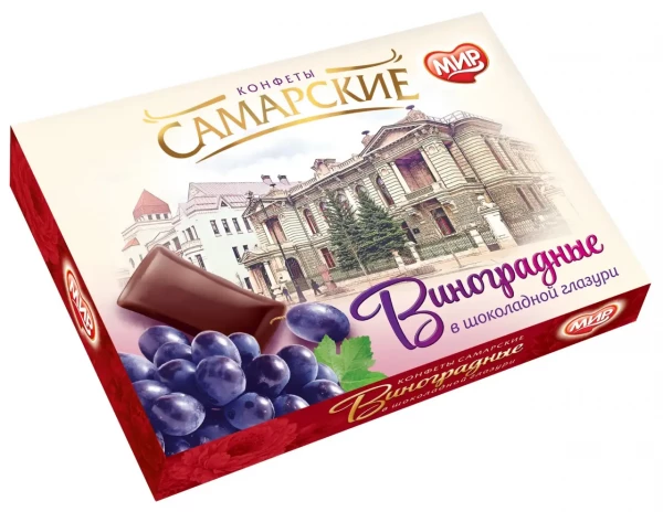 №2 КФ МИР Виноградные в шоколадной глазури 160г  в Березниках