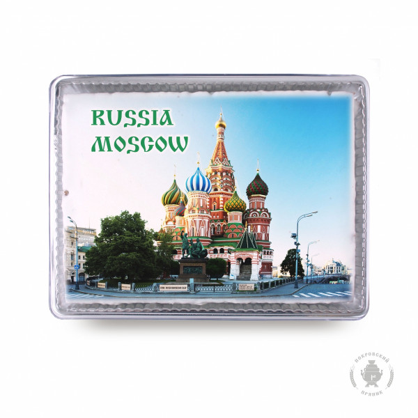 №3 Пряник 600г RUSSIA MOSCOW с фотопечатью (в подарочной пластиковой упаковке)  в Березниках