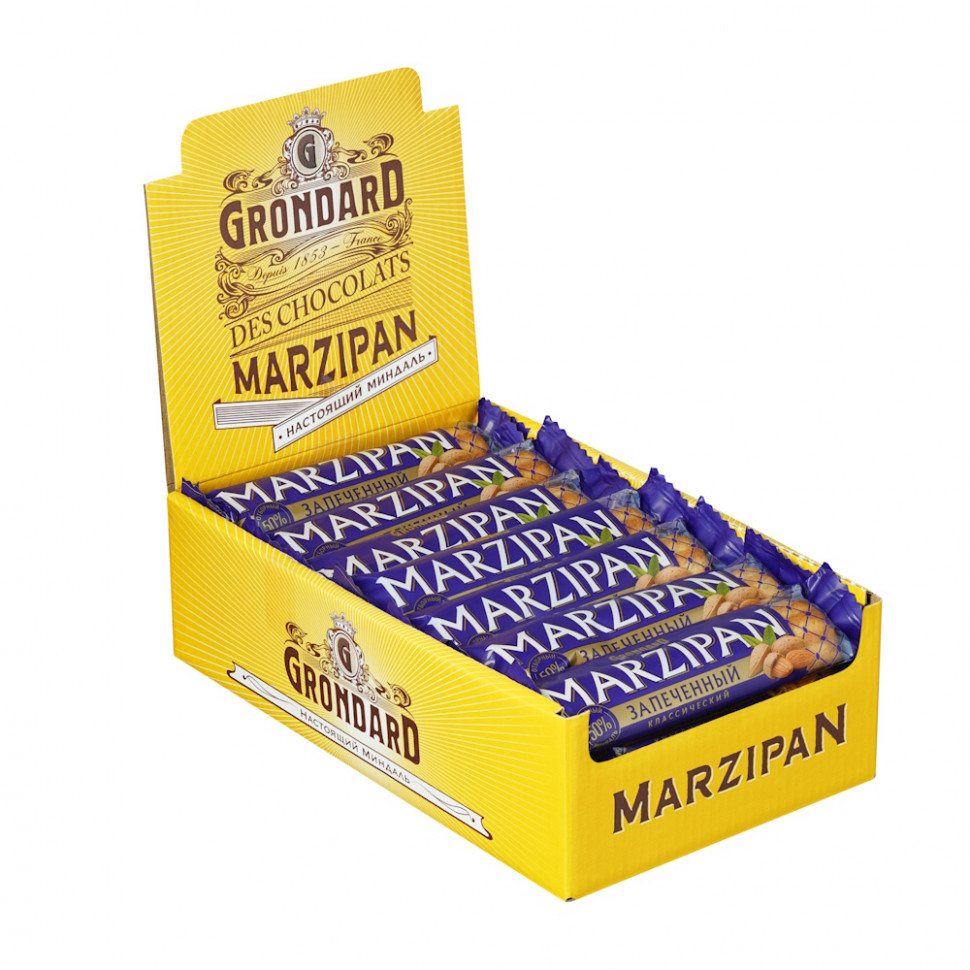 TM Grondard   (11161) Батончики НЕглазированные Марципановые Запечённые, (28шт по 40г)    в Березниках