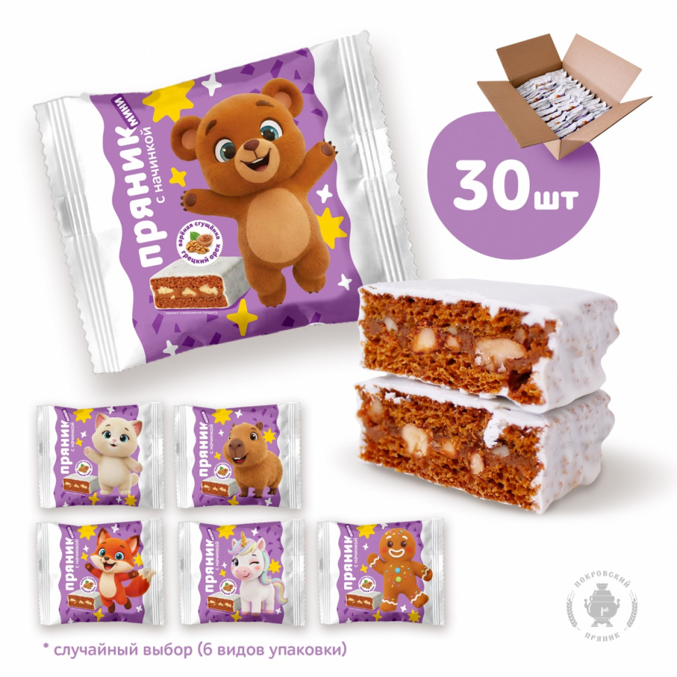  Пряник МИНИ  коробка (30шт по 60г) в Березниках