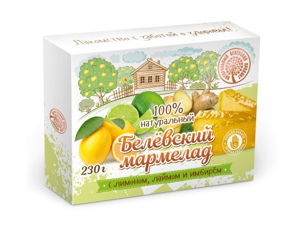 №2 Мармелад белевский "Лимон-лайм-имбирь" 230г  в Березниках